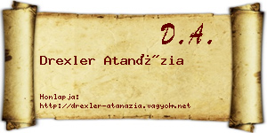Drexler Atanázia névjegykártya